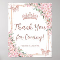 Cherry Blossoms Rose Gold Quinceñera Vielen Dank