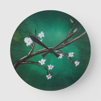 Cherry Blossoms Runde Wanduhr