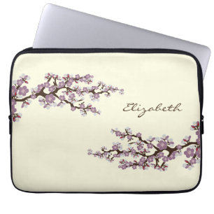 Cherry Blossoms Sakura Laptop Sleeve (lila)