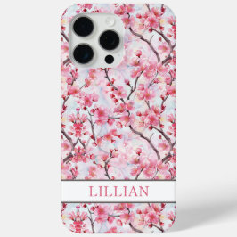 Cherry Blossoms Sakura Monogrammed Case-Mate iPhone Hülle