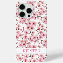 Cherry Blossoms Sakura Pattern Monogrammed Case-Mate iPhone Hülle