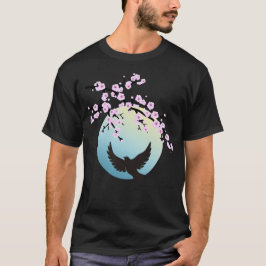 Cherry Blossoms SAKURA Vollmond Bird 1 T - Shirt