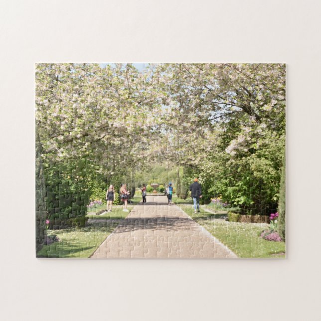 Cherry Blossoms Spring Regent's Park London UK Puzzle (Horizontal)