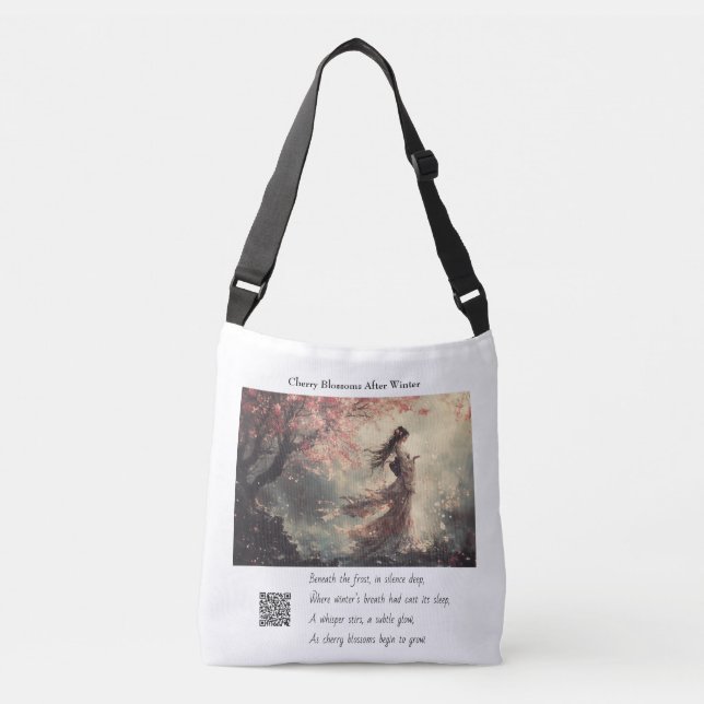 Cherry Blossoms Tragetaschen Mit Langen Trägern (Vorderseite)