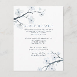 Cherry Blossoms Wedding Guest Details Begleitkarte