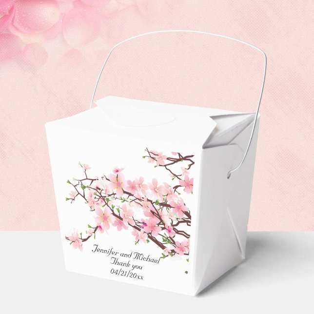 Cherry Blossoms Wedding Personalize Vielen Dank Geschenkschachtel (Von Creator hochgeladen)