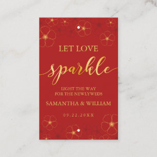 Cherry Blossoms Wedding Sparkler Tag  Benutzerdefi