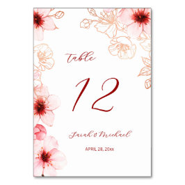 Cherry Blossoms Wedding Tischnummer