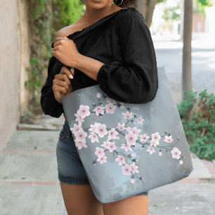Cherry blüht floral Dusty Pink Blau