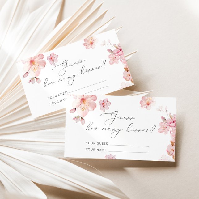 Cherry Blüte erraten, wie viele Küsse Bridgame Begleitkarte (Von Creator hochgeladen)