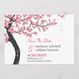 Cherry-Blüten--Karte Save The Date