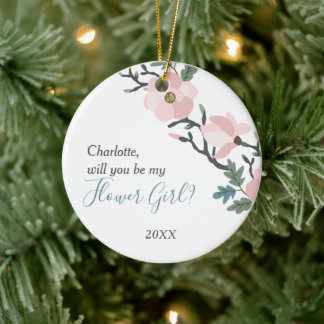 Cherry Blüten Personalisiert Blütenmädchen Vorschl Keramik Ornament