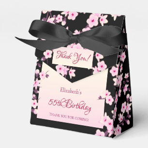 Cherry Blüten Schwarz Rosa Geburtstag Geschenkschachtel