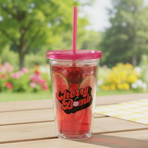 Cherry Bomb Acrylic Tumbler Acryltrinkbecher