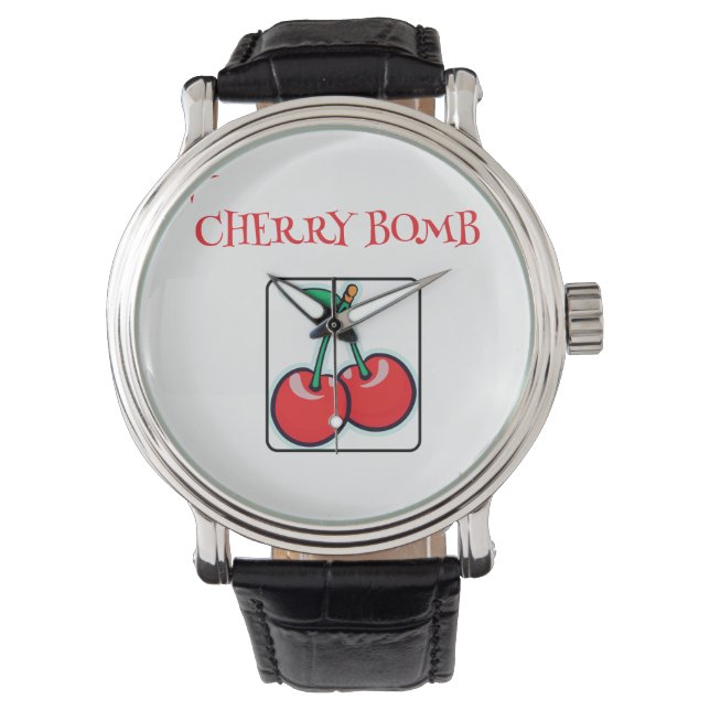 Cherry bomb armbanduhr (Vorderseite)
