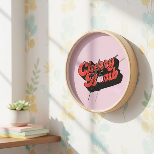 Cherry Bomb Large Clock Uhr (Von Creator hochgeladen)