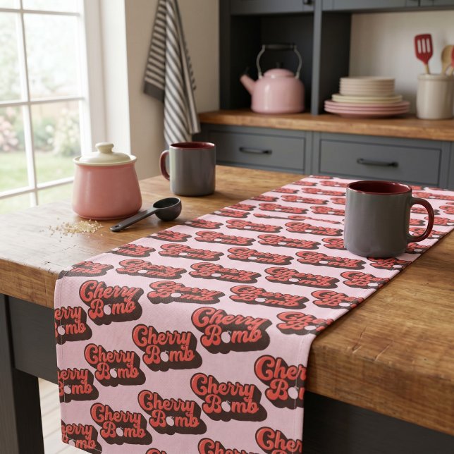 Cherry Bomb Long Table Runner Großer Tischläufer (Von Creator hochgeladen)