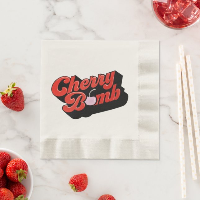 Cherry Bomb Serviette (Beispiel)