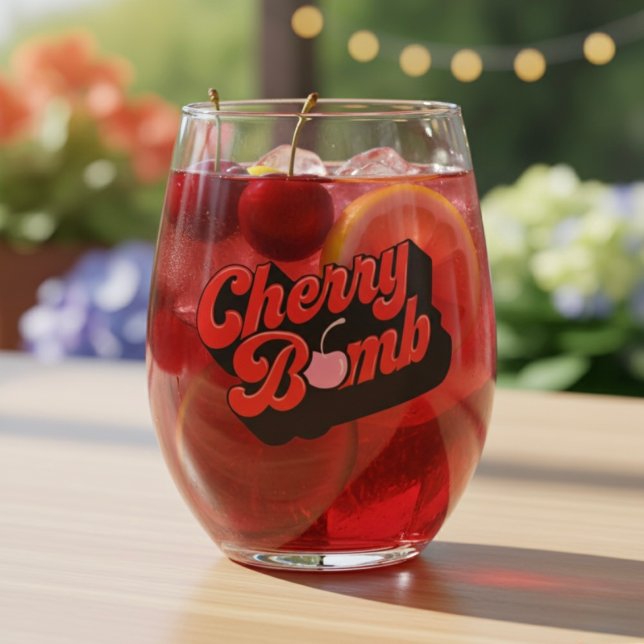 Cherry Bomb Stemless Weinglas Weinglas Ohne Stiel (Von Creator hochgeladen)