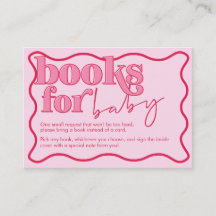 Cherry Book Request Enclosure Card for Baby Shooti