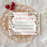 Cherry Books for Baby Card Begleitkarte<br><div class="desc">Build the new baby's library by including this editable watercolor Cherry book request card with your invitations.</div>