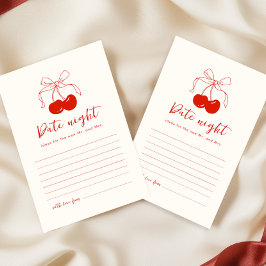 Cherry Brautparty Date Night Card Briefpapier