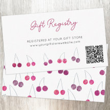 Cherry Brautparty Geschenk Registrierung QR Code