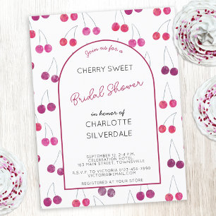 Cherry Bridal Dusche Einladung Postkarte