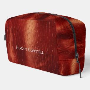 Cherry Brown Textured Look Waschbeutel