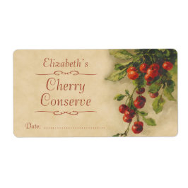 Cherry Canning-Etikett