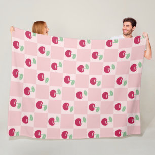 Cherry Checkerboard Delight Fleecedecke