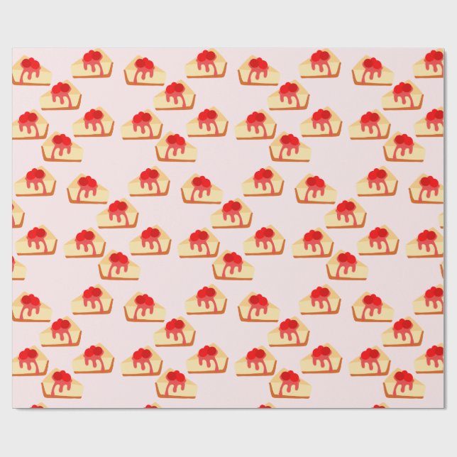 Cherry Cheesecake Dessert Geschenkpapier (Flach)