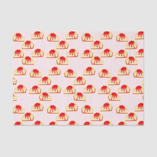 Cherry Cheesecake Dessert Seidenpapier (Vorderseite)