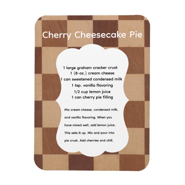 Cherry Cheesecake Recipe Magnet (Vertikal)