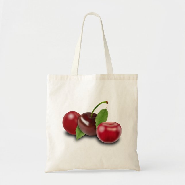 Cherry Cherries Leaf Morello Fruchtvitamin Tragetasche (Vorne)