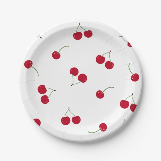 Cherry Cherries Pappteller (Vorderseite)
