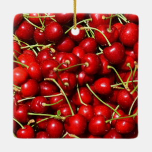Cherry Cherries Red Keramikornament