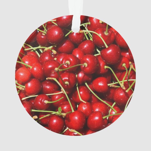 Cherry Cherries Red Ornament (Rückseite)