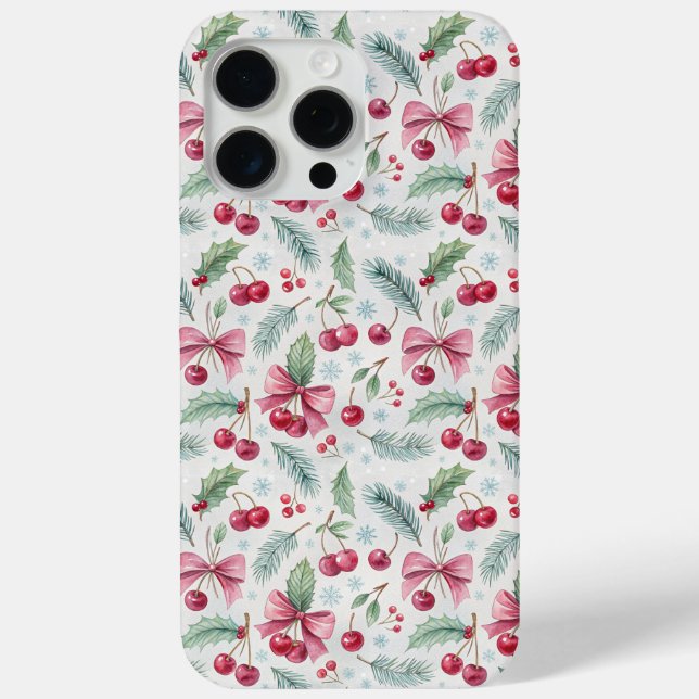 Cherry Christmas Case-Mate iPhone Hülle (Rückseite)