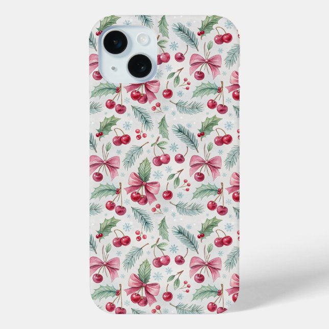 Cherry Christmas Case-Mate iPhone Hülle (Rückseite)