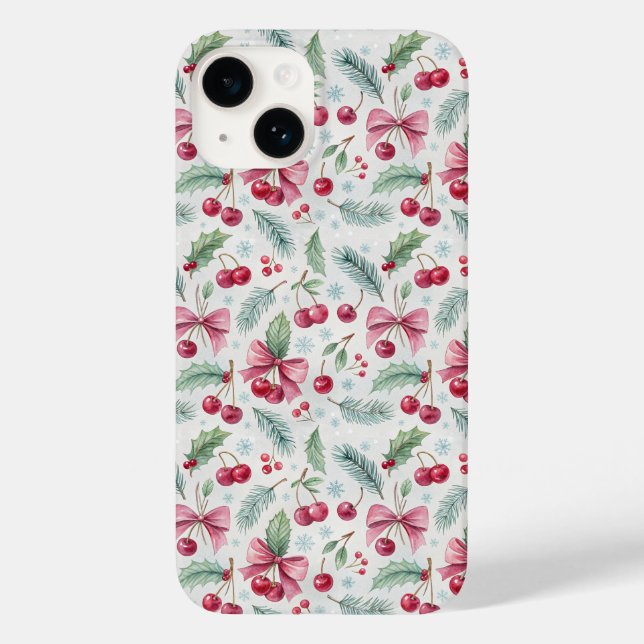 Cherry Christmas Case-Mate iPhone Hülle (Rückseite)