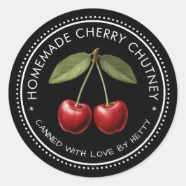 Cherry Chutney Aufkleber für Ihre hausgemachten Re