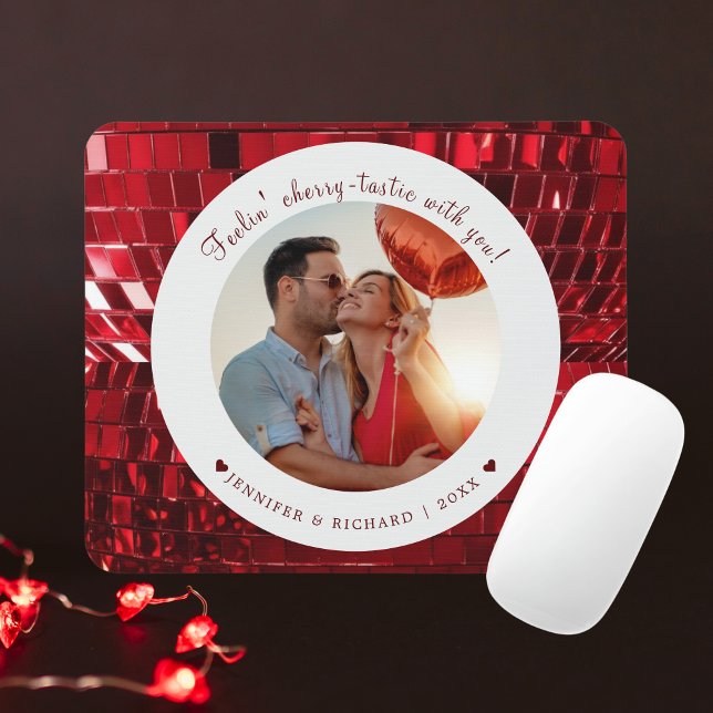 Cherry Coded Personalisiert Valentine's Day Mousepad (Cherry Coded Personalized Valentine's Day Mouse Pad)