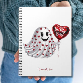 Cherry Coded Valentine's Day Customizable Notebook Notizblock