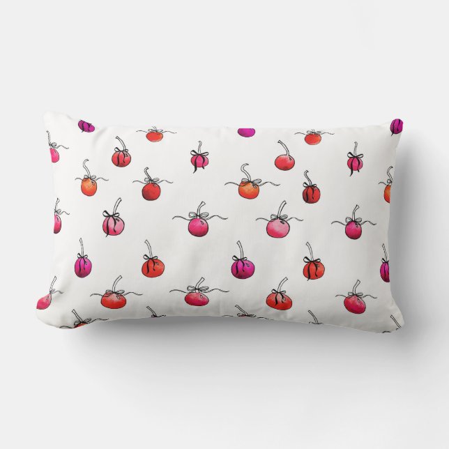 Cherry Coquette Pillow Girls Room Lendenkissen (Vorderseite)