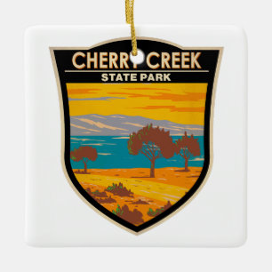 Cherry Creek State Park Colorado Vintage Keramikornament