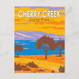 Cherry Creek State Park Colorado Vintage-Übersetzu Postkarte