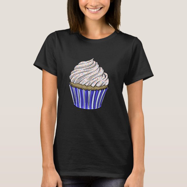 Cherry Cup Cakes Sprinkler Frauen backen Muffins T-Shirt (Vorderseite)