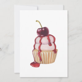 Cherry Cupcake Feiertagskarte