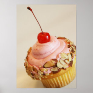 Cherry Cupcake Food Poster